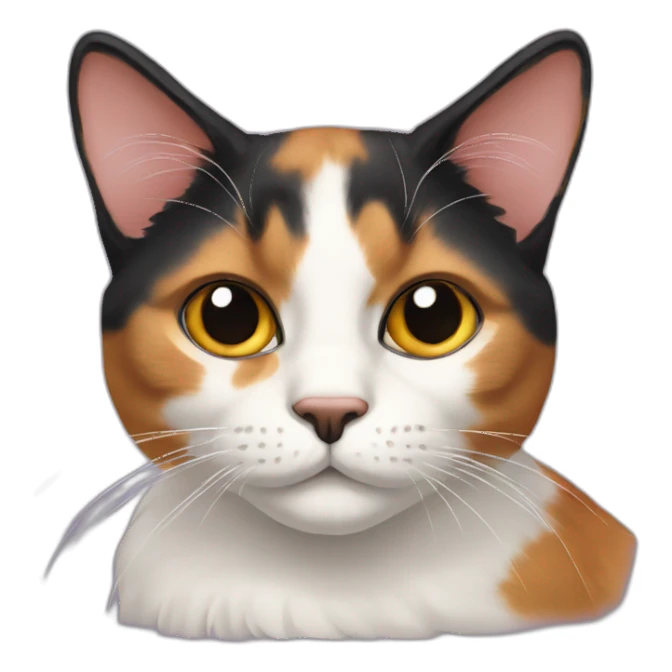 Two calico cat sticker