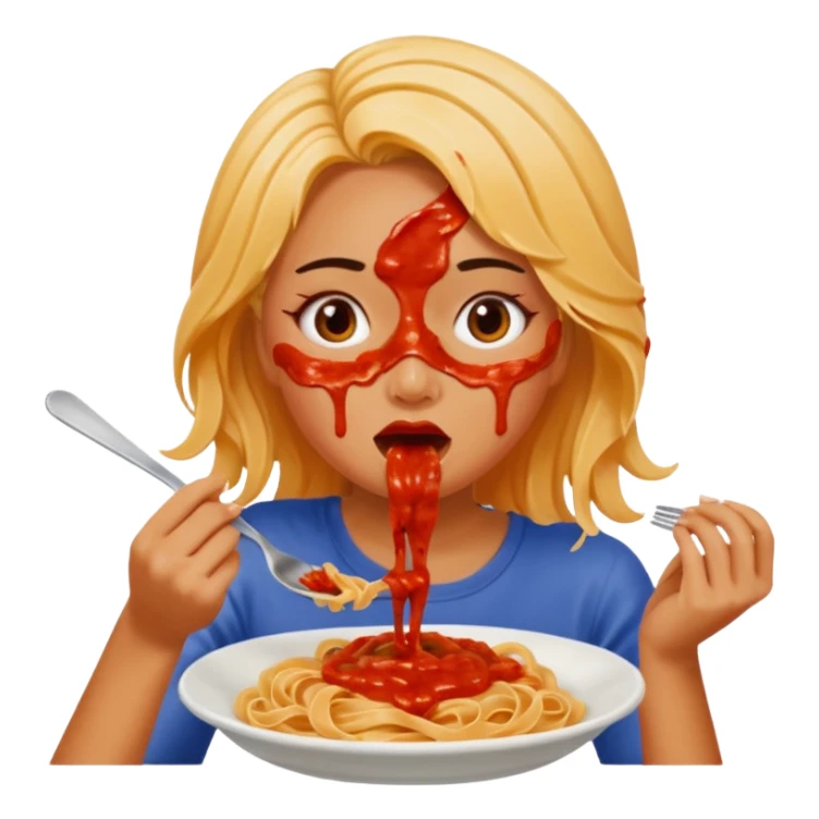 the woman who eats pasta sticker