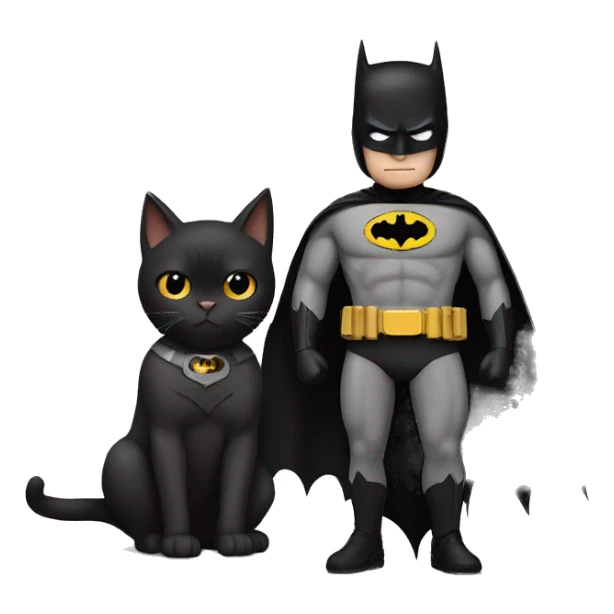 Batman with a cat as Batman sticker