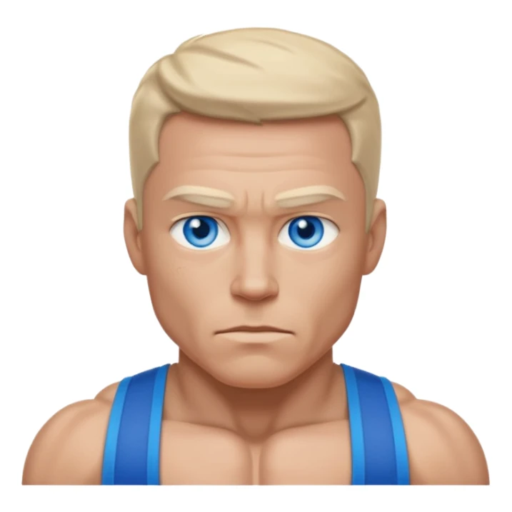 John Henry with blue eyes sticker