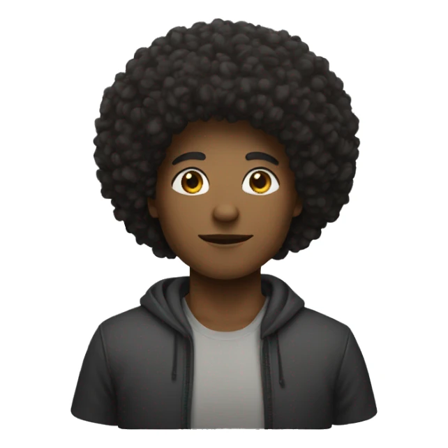 Une personne afro bien peigné  sticker