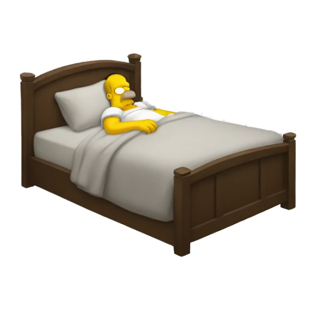 sleeping homer sticker