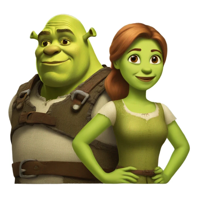 Shrek with fiona sticker