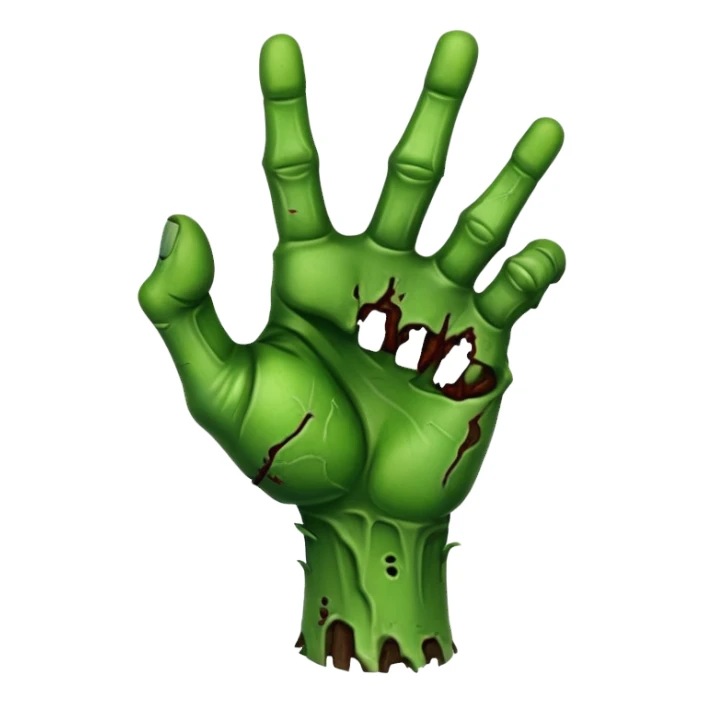zombie hand fist sticker
