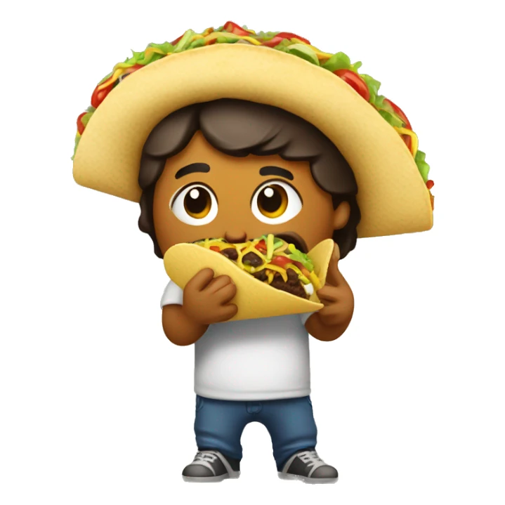 Meican irl eating a taco sticker