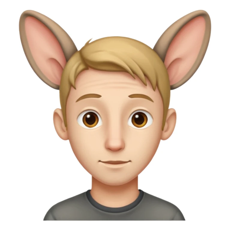 24 year old boy with long ears sticker