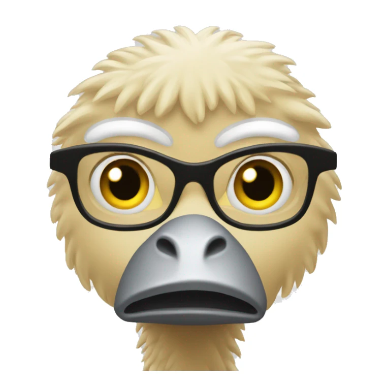 Creme Color Ostrich suspect looking sticker