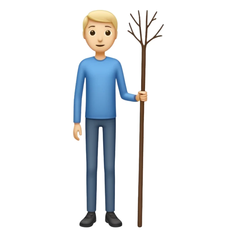 High stick figure  sticker