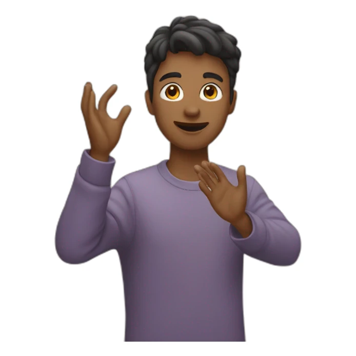 person holding something in the air sticker