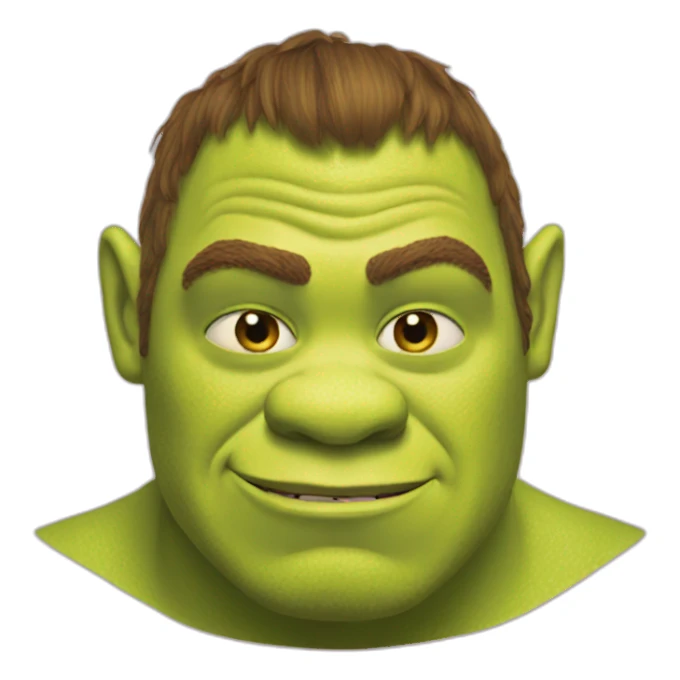 shrek with dorah style sticker