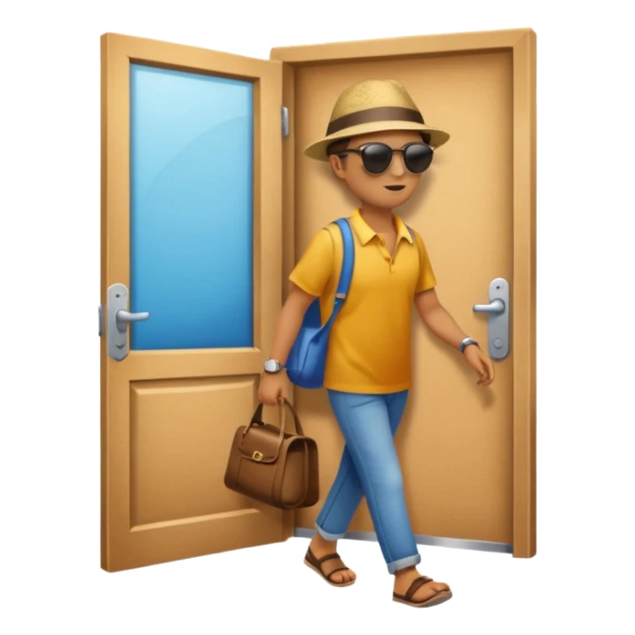 Walking out the door sticker