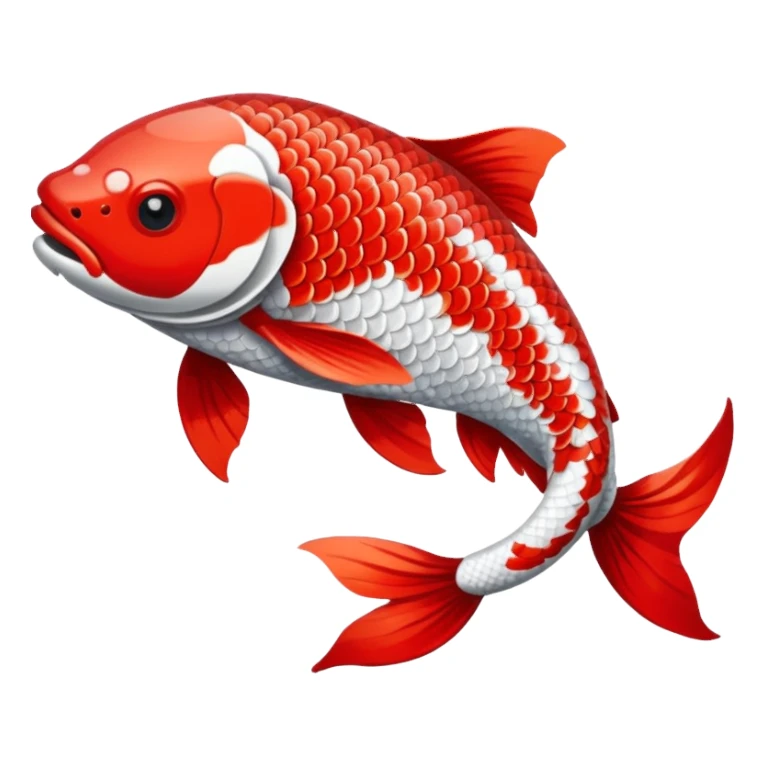 red white Koi fish sticker