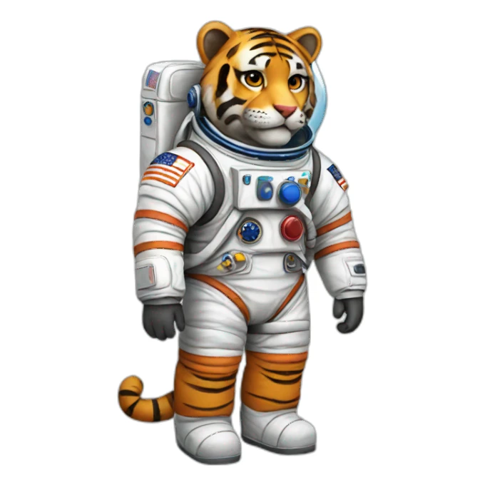 Astronaut Tiger sticker