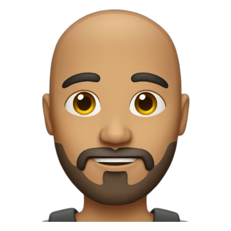 bald latino goatee sticker