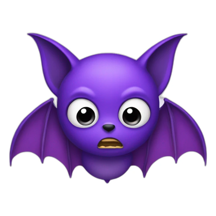 Purple bat serious sticker