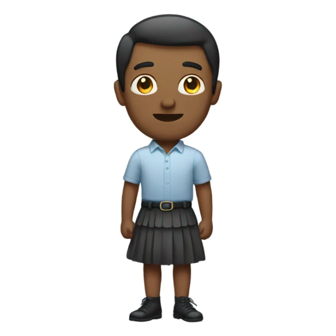 man wearing a skirt sticker