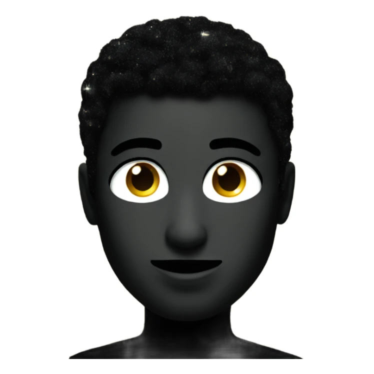 Shiny black glitter sparkles  sticker