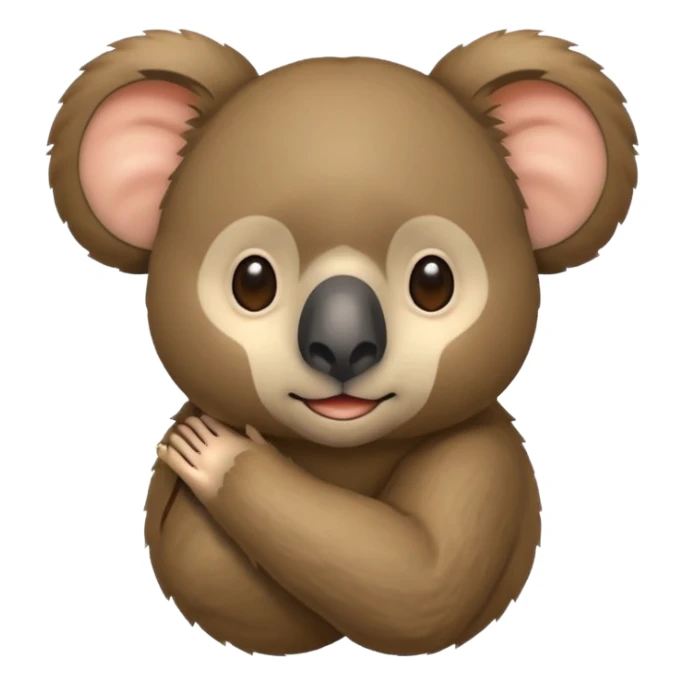 Koala head with monkey body sticker