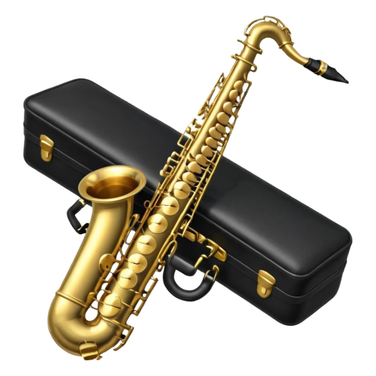 saxophone in a saxophone case sticker