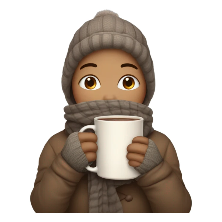 Freezing with hot chocolate sticker