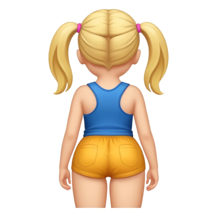 Female beautiful kid showing butt sticker