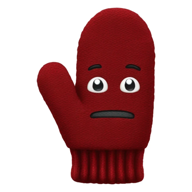 Dark red mittens sticker
