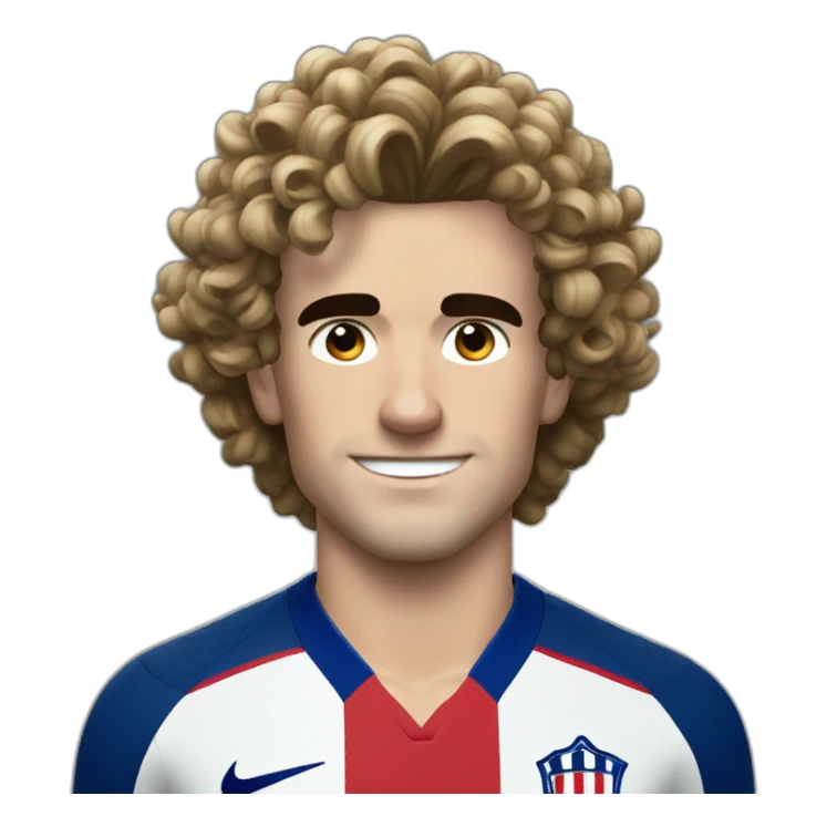 Griezmann cheveux bouclés sticker