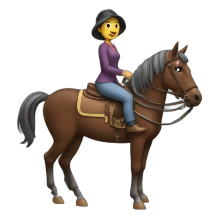 Maman sur un cheval sticker