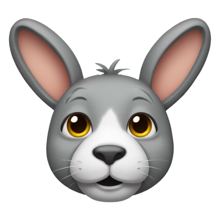 rabbit face with donkey body sticker