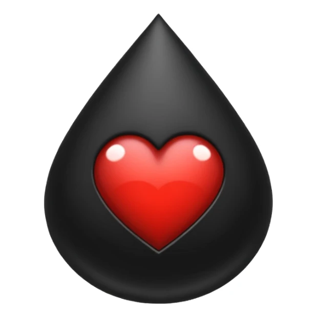 heart with gothic black teardrop sticker