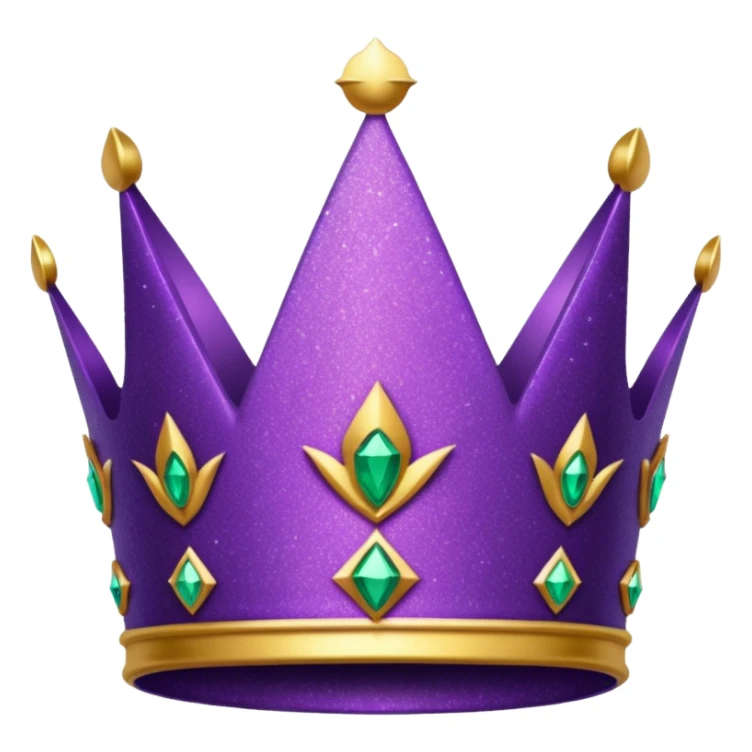 Purple Glitter Crown sticker