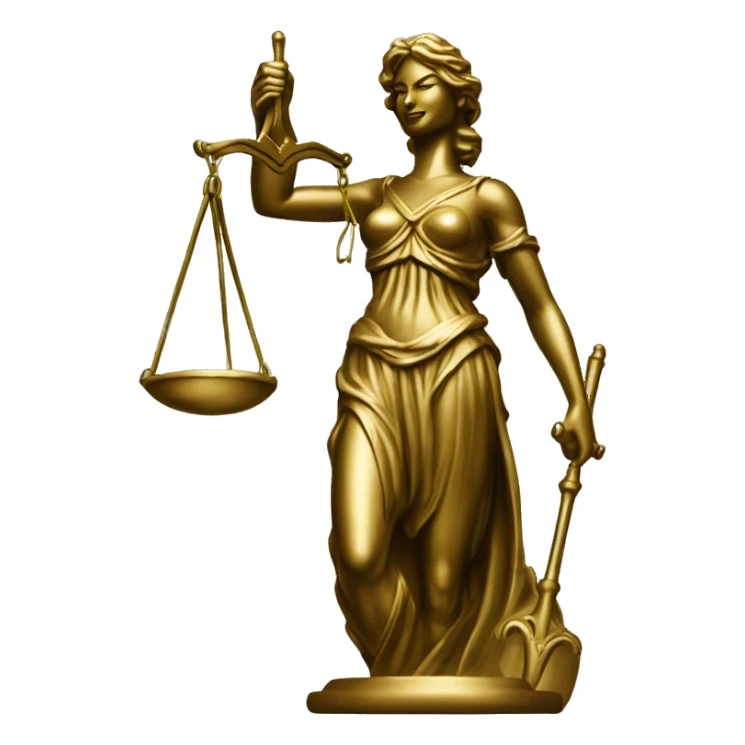 Brass Lady Justice sticker