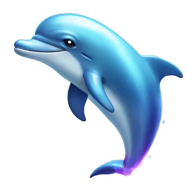dolphin with shiny aura sticker
