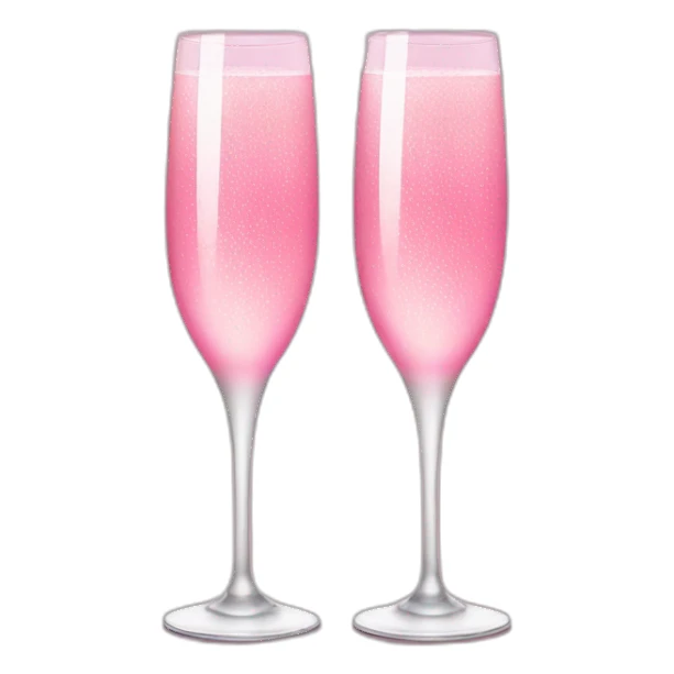 Pink champagne glasses sticker
