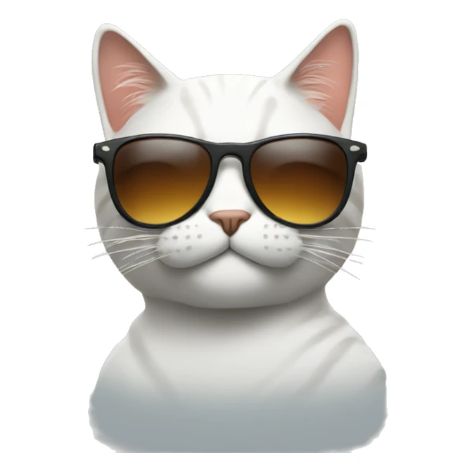 Cool cat relaxing wearing sunglasses sticker
