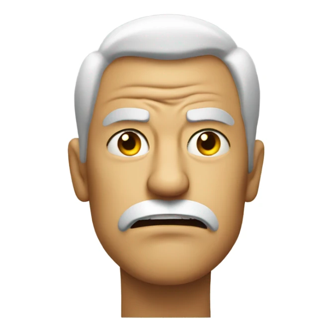 Man angry with a sour face sticker