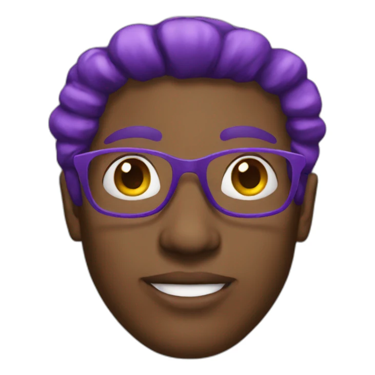 Purple hair activist sticker