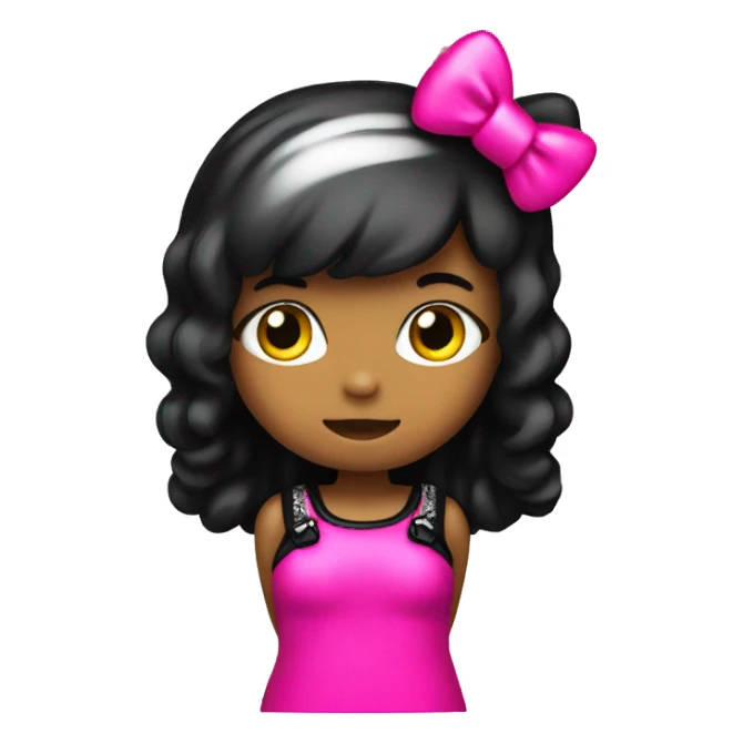 Hello kitty hot pink and black sticker