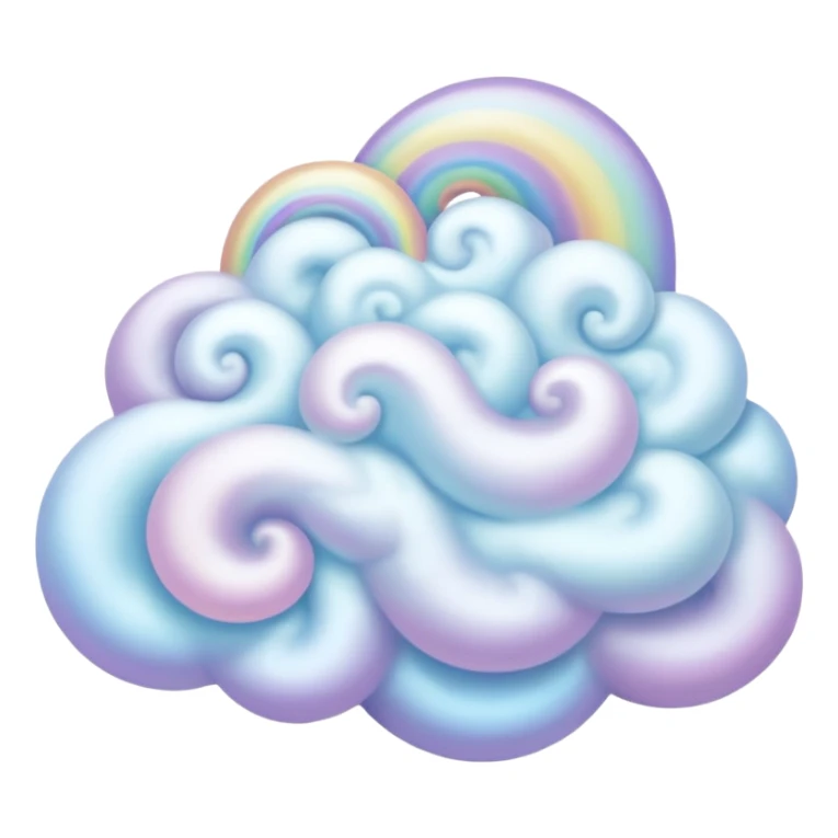 A swirling, colorful dream cloud sticker