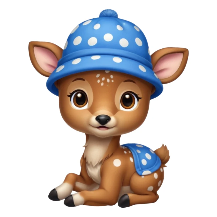 blue hats, baby deer sticker