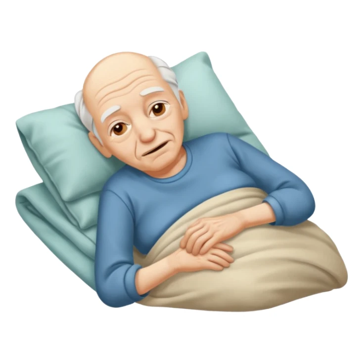 Old person dying  sticker