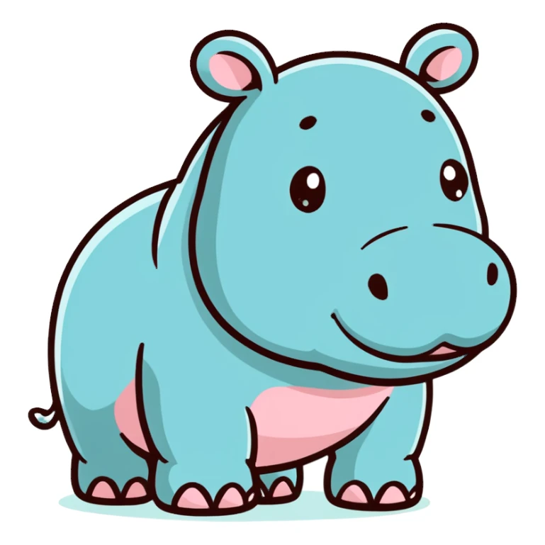Hippo sticker