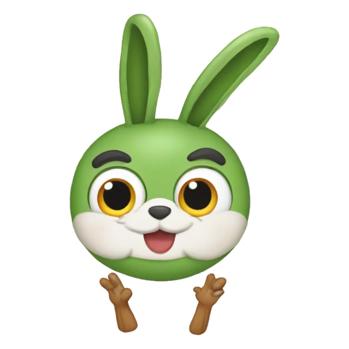 pepe with bunny ears sticker