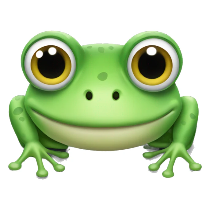 Frog with huge eyes sticker