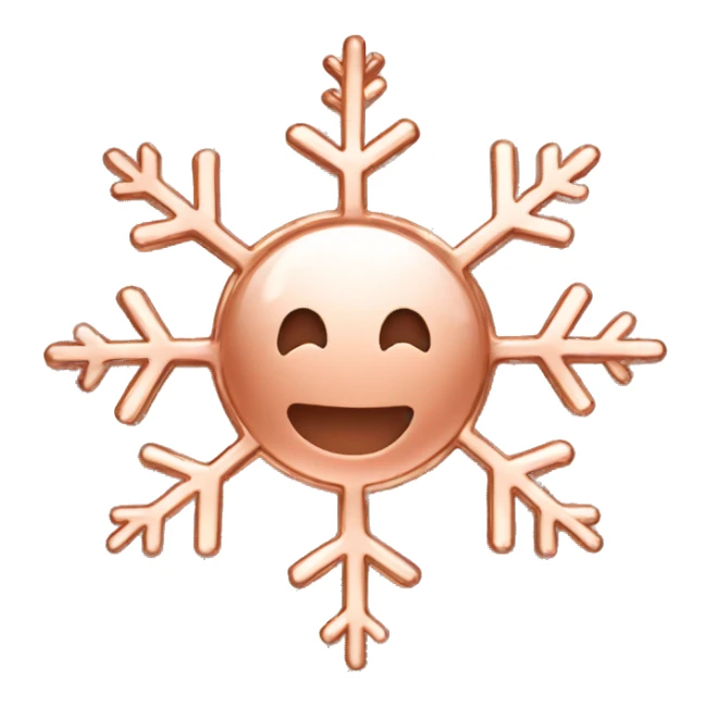 Rose gold snowflake sticker