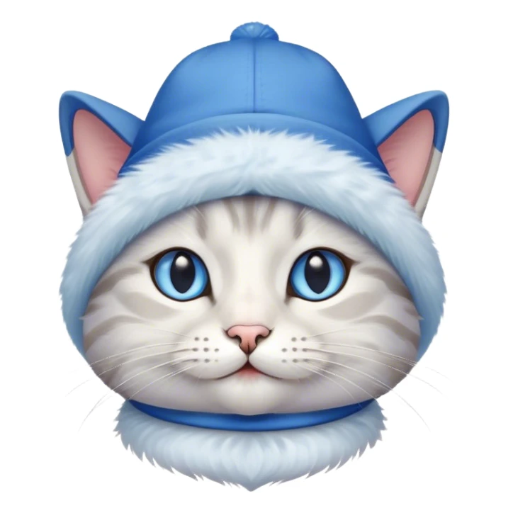 cat with a blue hat sticker