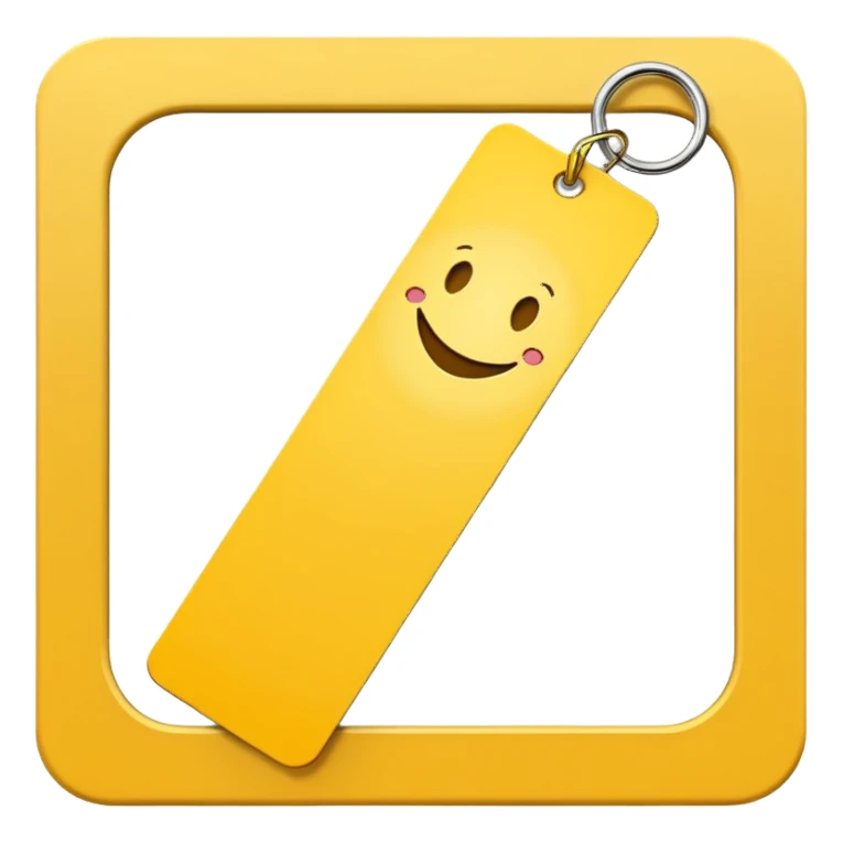 smiley face patterned rectangler bookmark sticker