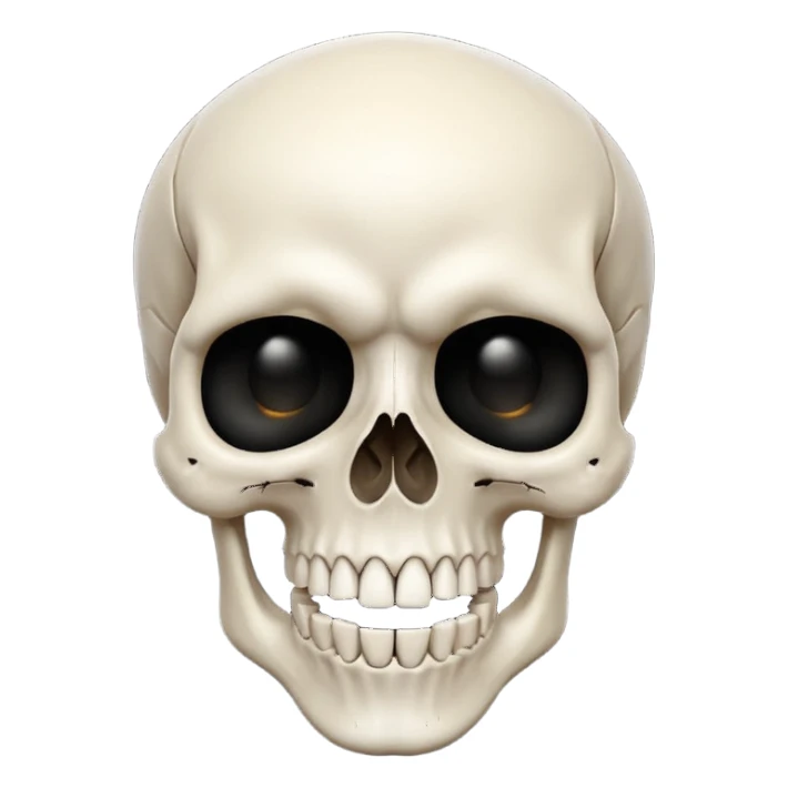 Skull emoji pointing right sticker