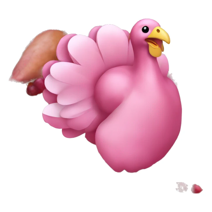Pretty pink thanksgiving turkey  sticker
