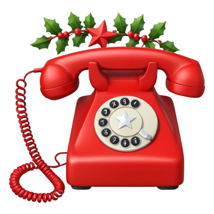 christmas telephone sticker